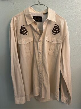 Howler Brothers Gaucho Snapshirt with Embroidered Cottonmouth